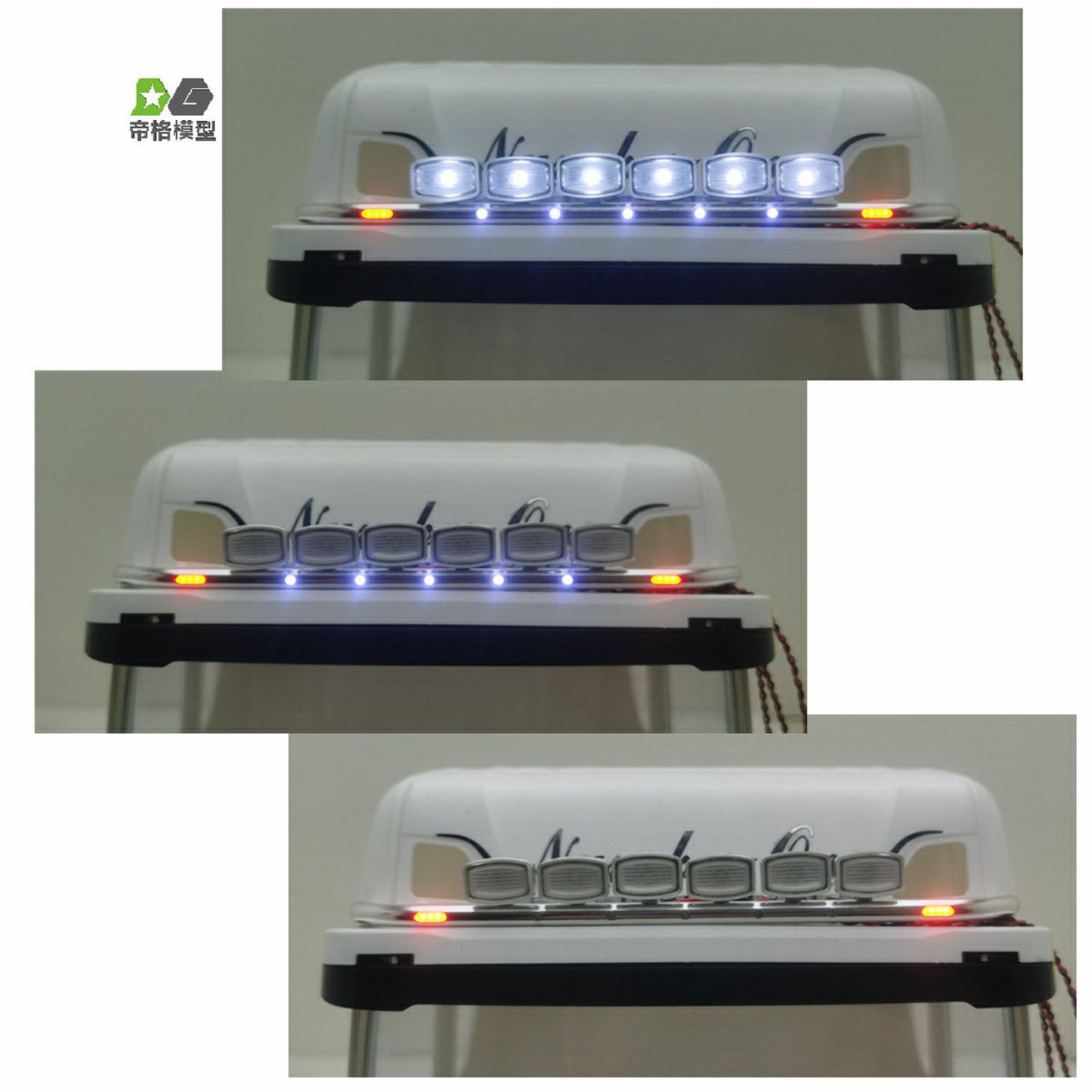 1/14 Scale RC Tractor LED Light Bar - Compatible with 770S 56368 56371 Remote Control Truck Models - Durable Hobby Upgrade Part for Night Crawling & Off-Road Adventures
