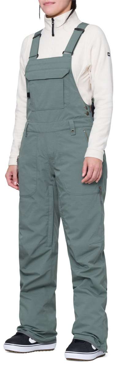 686 Women's Black Magic Insulated Bib Snow Pants - Waterproof Winter Ski Bib Overalls for Women (2024) - Perfect for Skiing, Snowboarding & Cold Weather Outdoor Activities