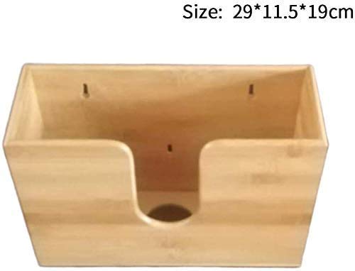 Eco-Friendly Bamboo Paper Towel Dispenser - Wall Mounted Napkin Holder & Tissue Box Organizer for Multifold Paper Towels | Large Capacity Kitchen & Bathroom Storage | Perfect for Home Decor & Office Use