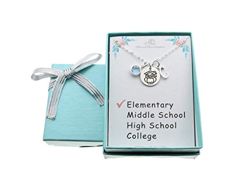 Owl Charm Pendant in Sterling Silver - Perfect Graduation Gift for Middle School & Elementary School Students - Ideal for Commencement Ceremonies & Special Occasions