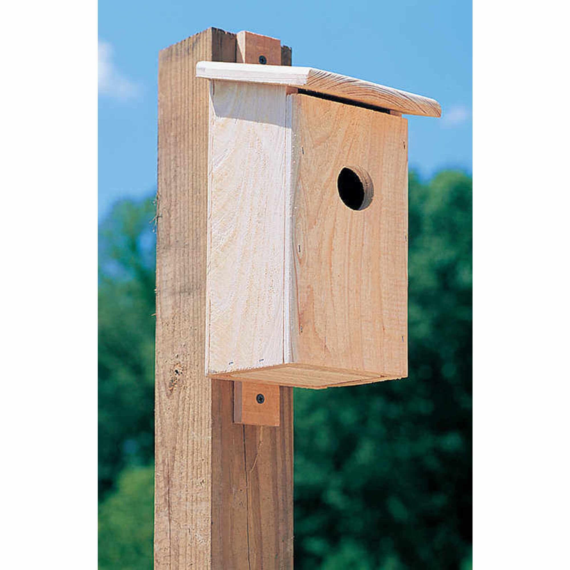 Bluebird Nesting Box - Handcrafted Cypress Wood Birdhouse for Eastern & Western Bluebirds - Perfect for Backyard Birdwatching & Garden Decoration