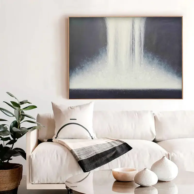 Abstract Painting #AB 007 - Modern Wall Art for Living Room, Bedroom & Office Decor - Handmade Canvas Artwork