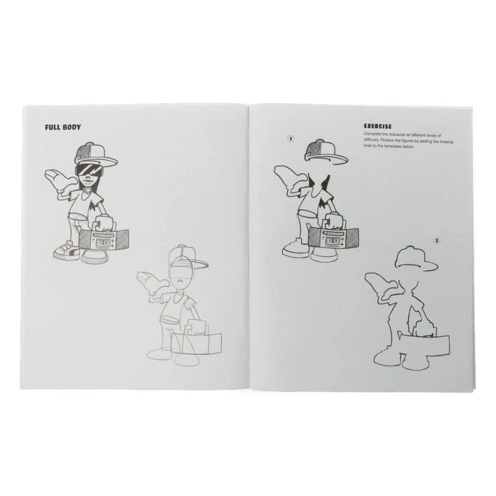 Graffiti Characters for Beginners - Learn Street Art with Easy Step-by-Step Guide | Perfect for Urban Sketching, DIY Wall Murals & Creative Projects