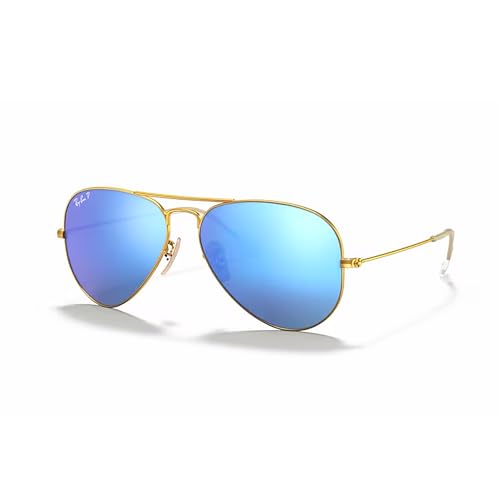 Matte Gold / Polarized Blue Mirror