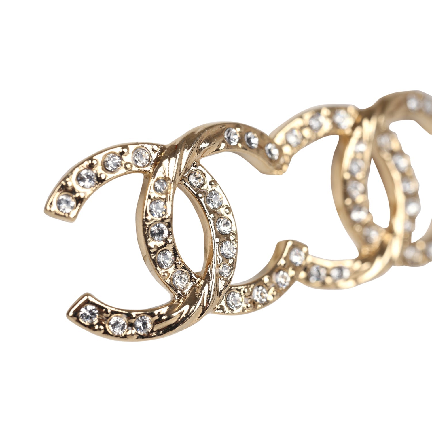 Chanel Small Crystal CC Stud Earrings in Gold - Luxury Fashion Jewelry for Women, Perfect for Parties, Weddings & Special Occasions