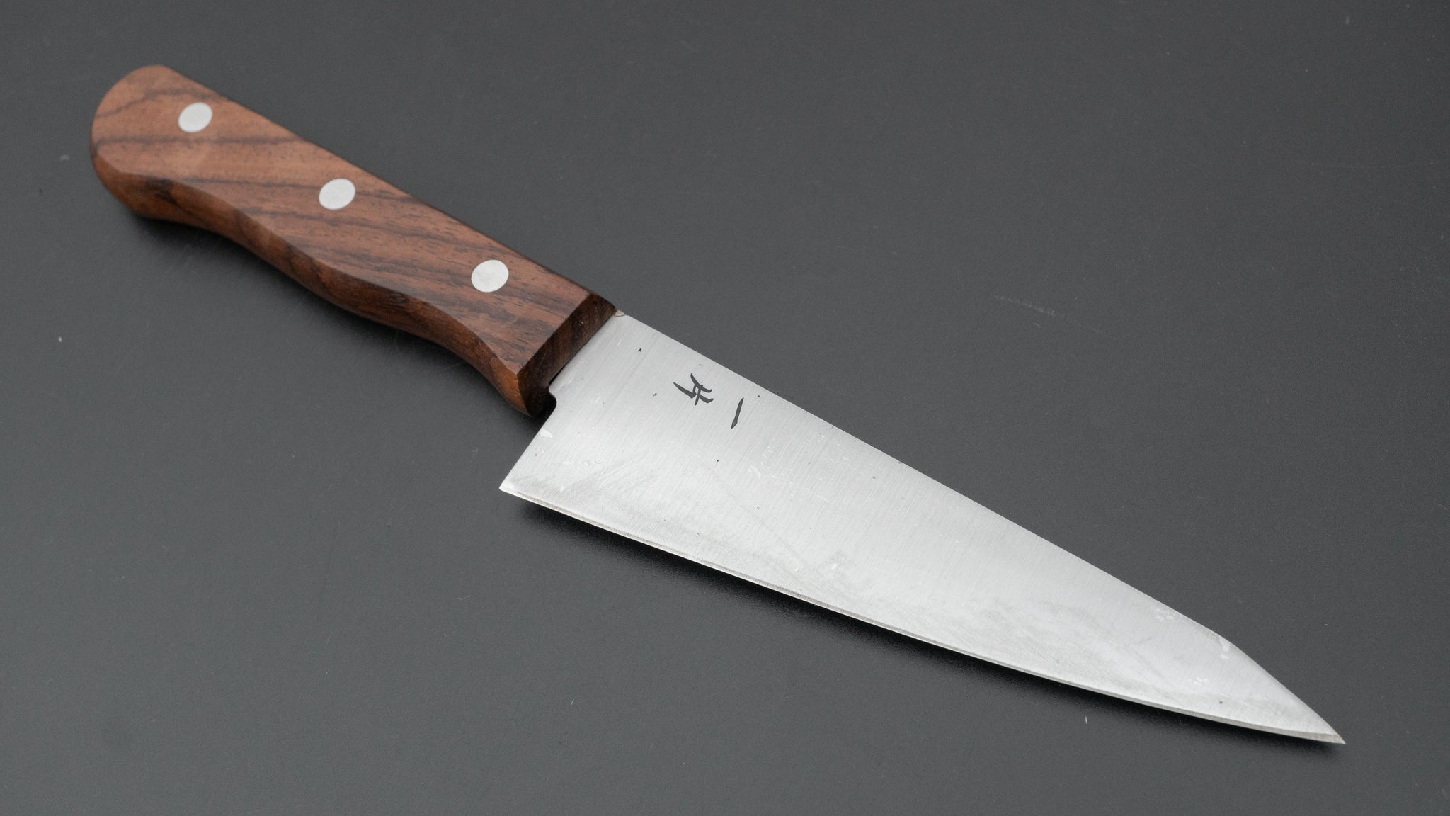 Hitohira Vintage SK Honesuki Japanese Boning Knife - Rosewood Handle, No Bolster, Larger Grip - Perfect for Poultry Butchery, Meat Processing & Professional Kitchen Use