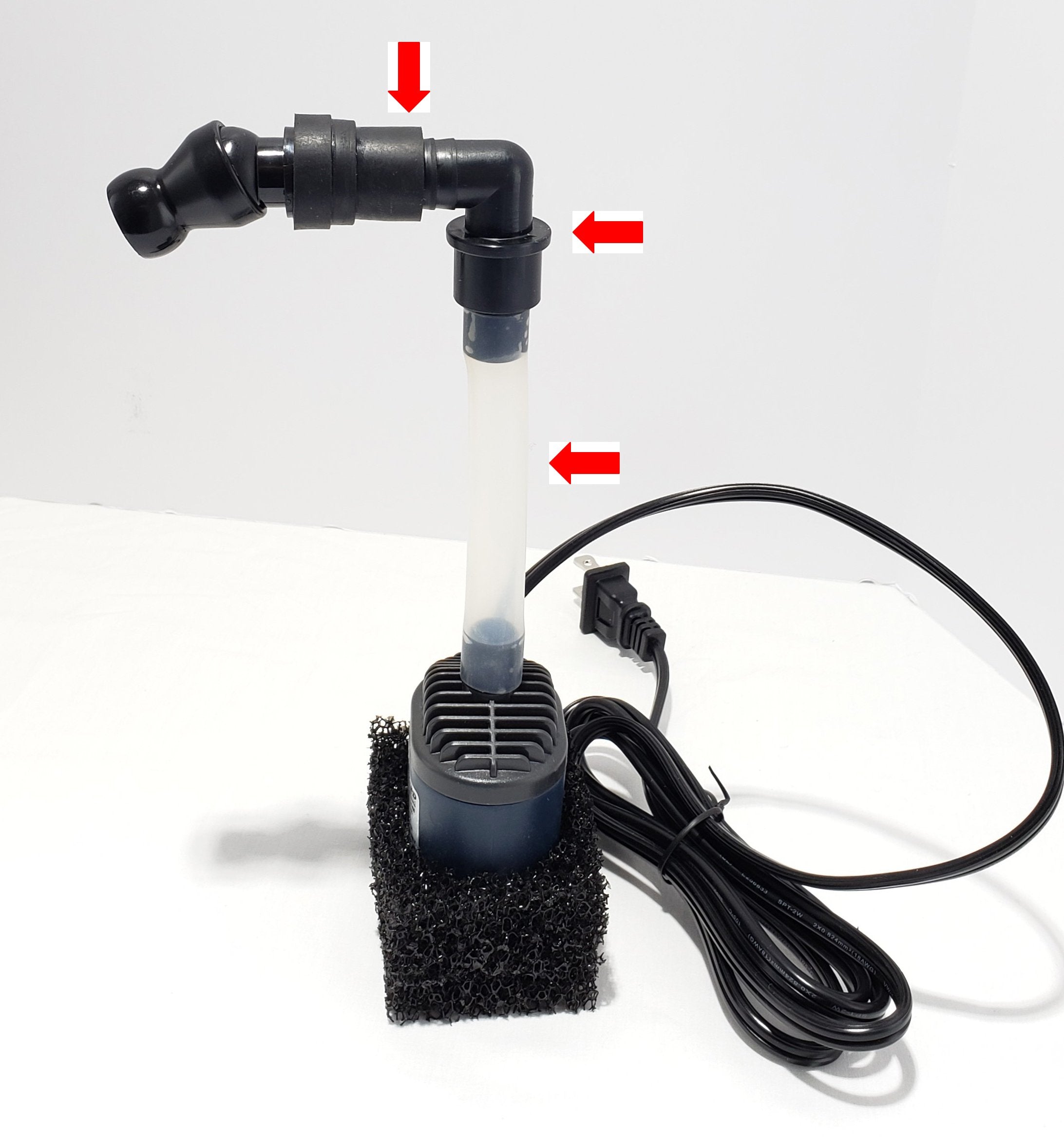Flexible Tube Elbow Connector for Crystal Aquariums - Universal Fit with Built-in Side Filters - Perfect for Fish Tank Plumbing and Water Filtration Systems