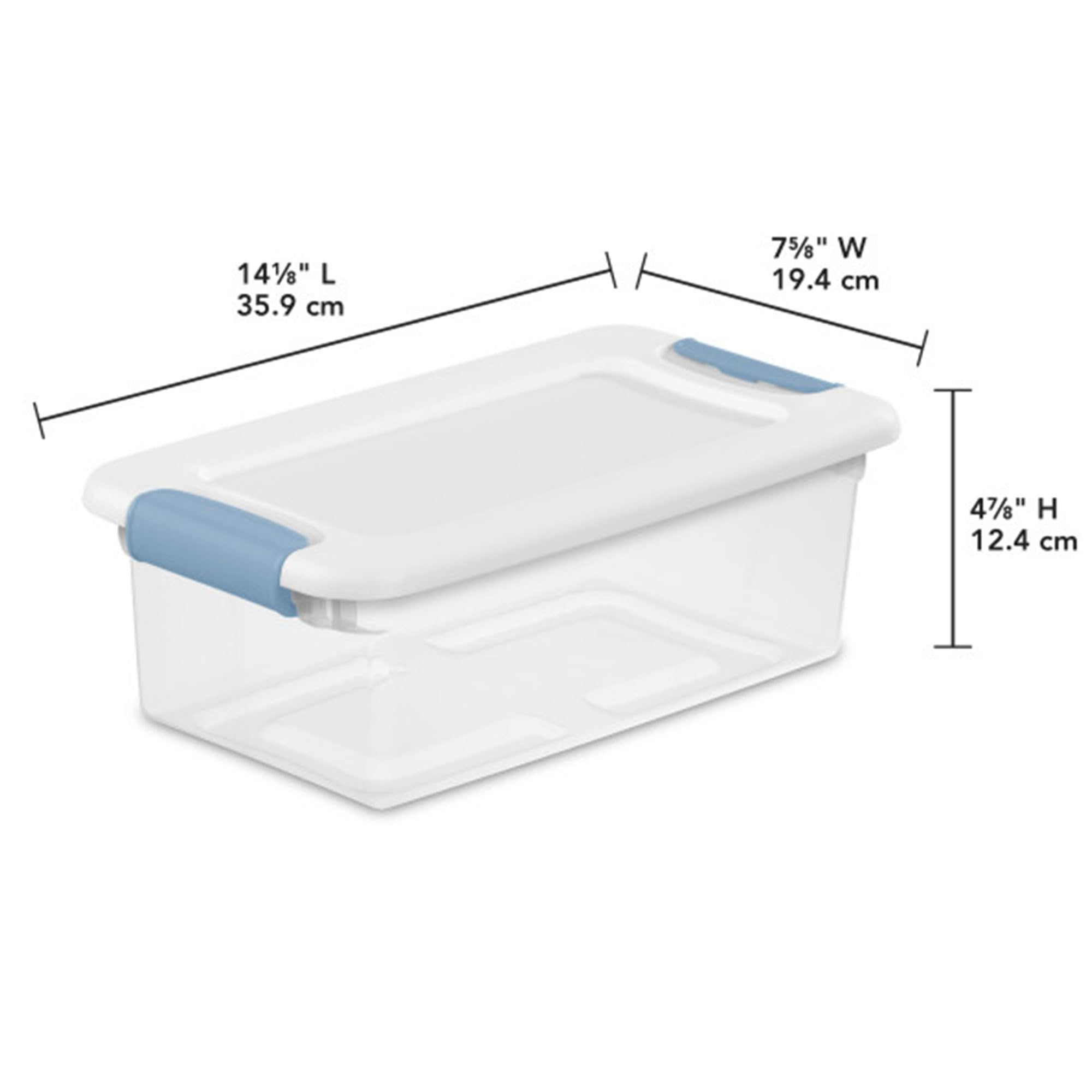 Sterilite 48-Pack 6 Quart Clear Plastic Storage Bins with Lids - Stackable Latching Box for Home Organization, Office Supplies & Toy Storage