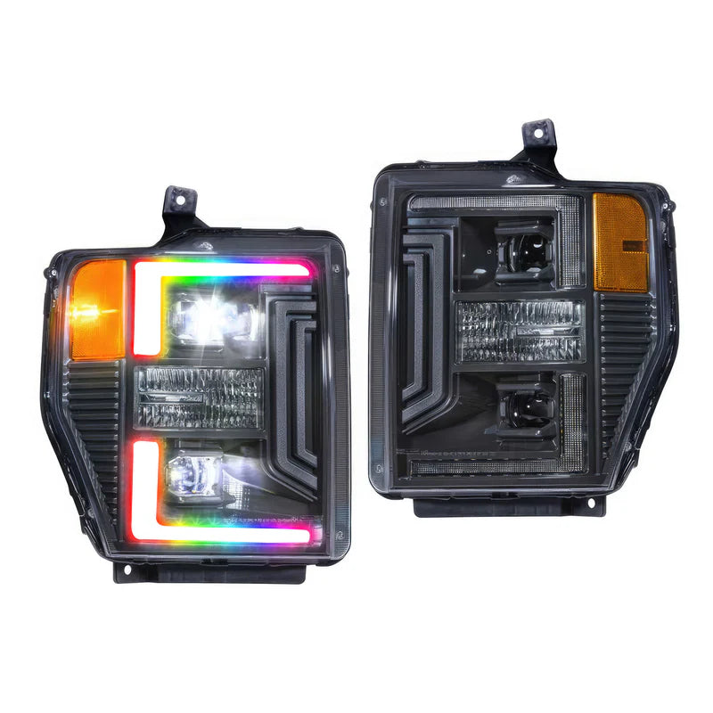 Morimoto XB Hybrid LED Headlights for 2008-2010 Ford Super Duty Trucks - Multicolor Flow Series - Upgrade Your Night Driving & Off-Road Adventures