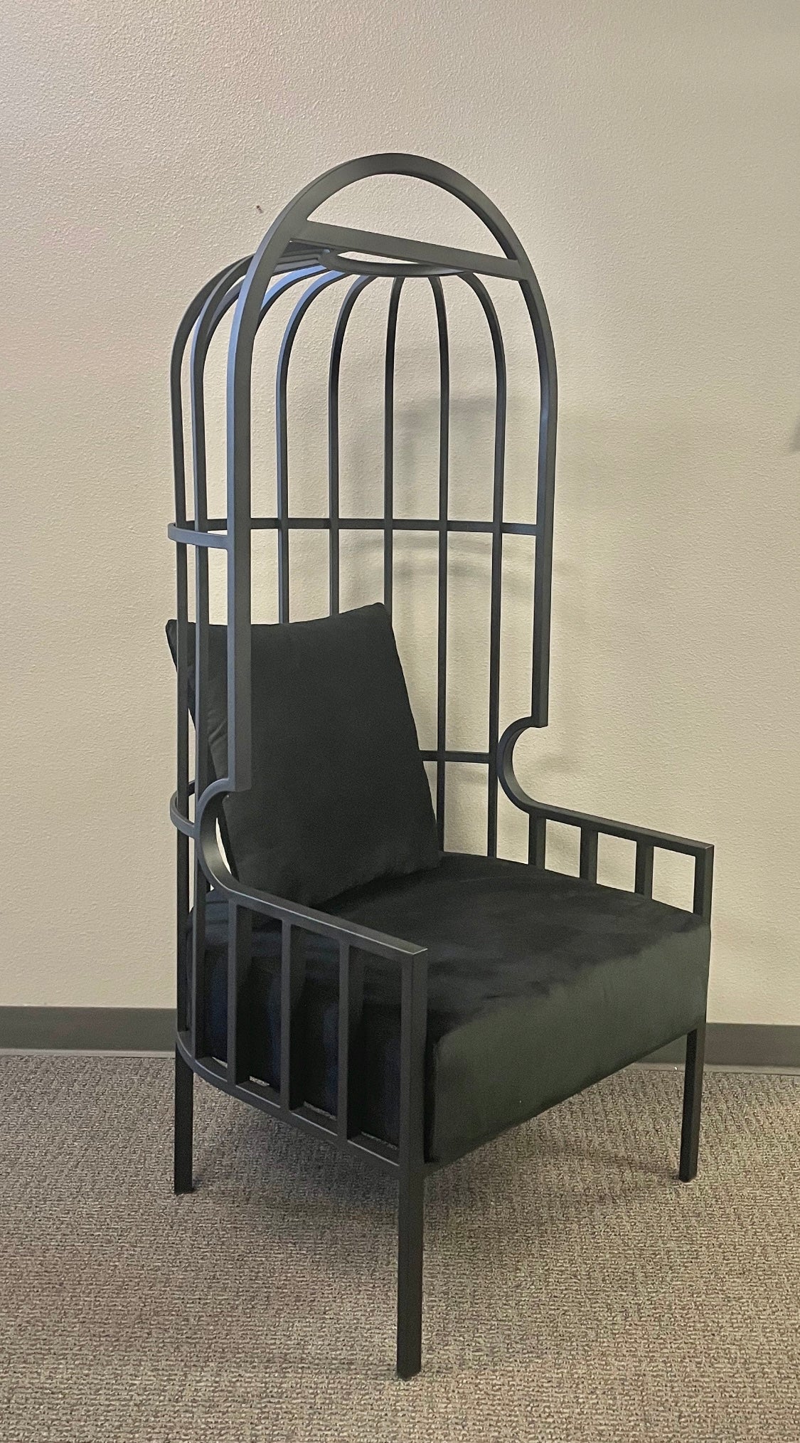 Anika Black Balloon Chair - Stylish and Comfortable Hanging Egg Chair for Indoor/Outdoor Use - Perfect for Patio, Garden, or Living Room Relaxation