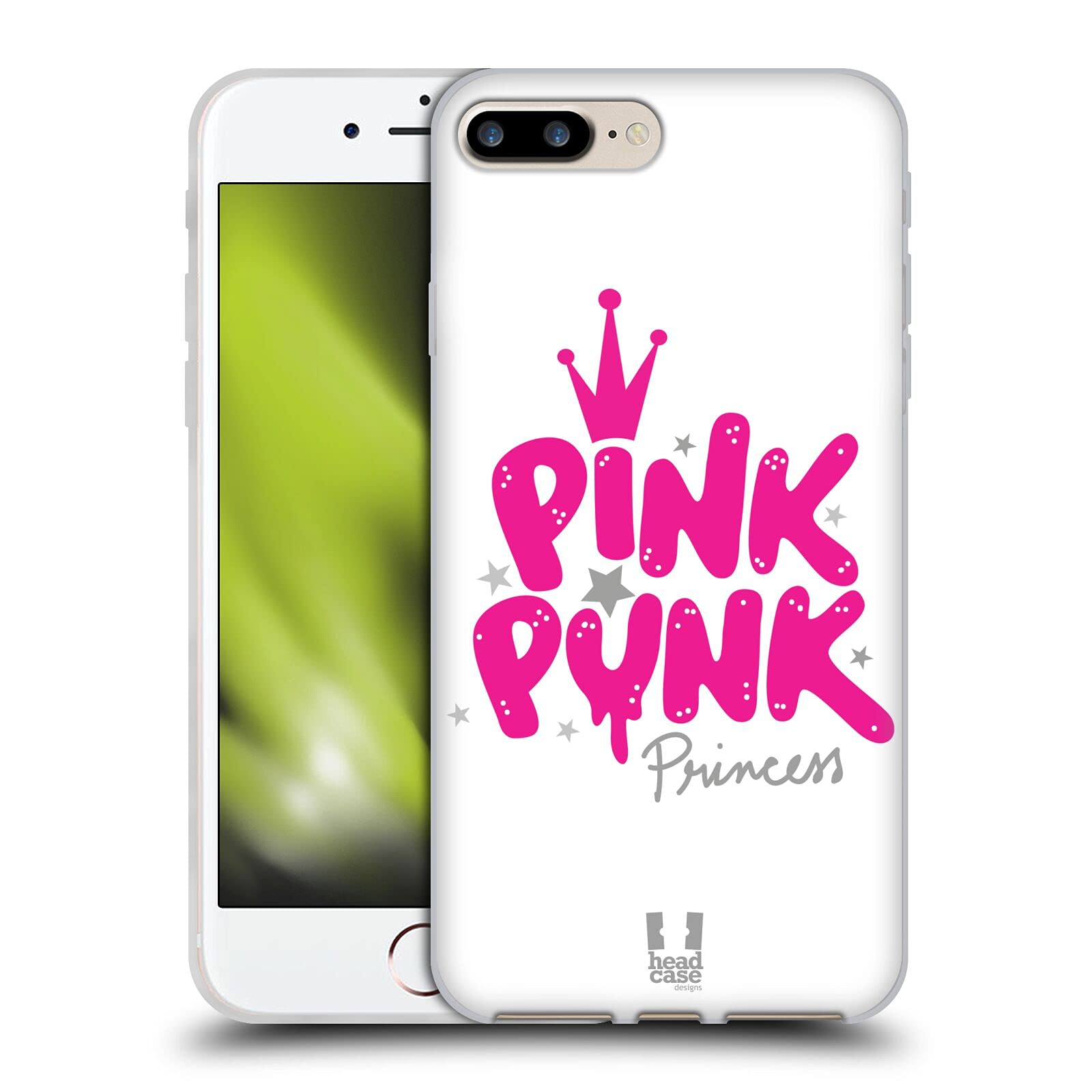 Pink Punk Princess Sugar & Spice Soft Gel Phone Case for iPhone 7 Plus/8 Plus - Cute Protective Cover for Girls, Teens & Women - Perfect for School, Work & Everyday Use