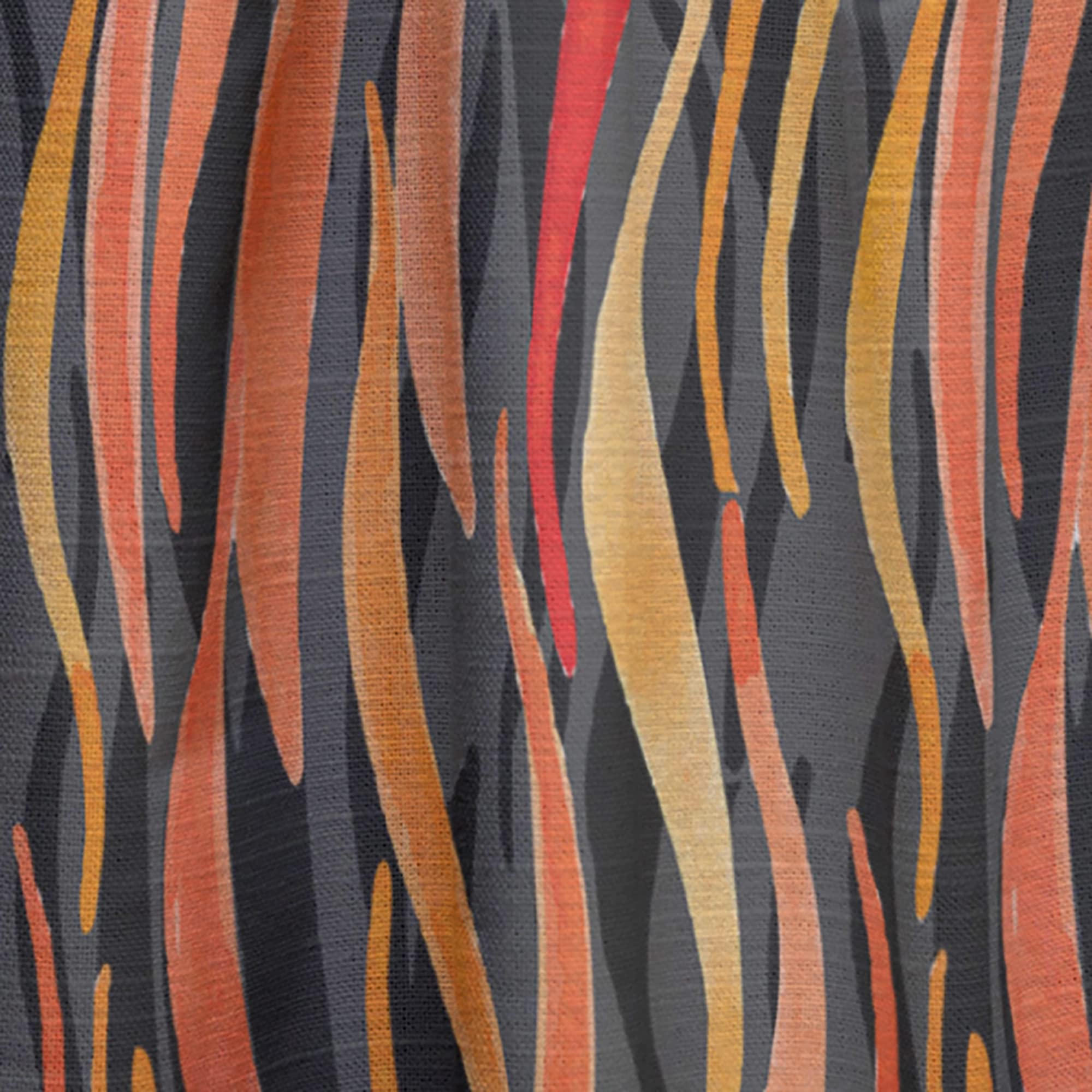 DesignQ Fire Flame Pattern Thermal Insulated Curtains - Single Panel 52x84 - Blackout Drapes for Bedroom & Living Room - Perfect for Home Decor, Privacy & Energy Efficiency