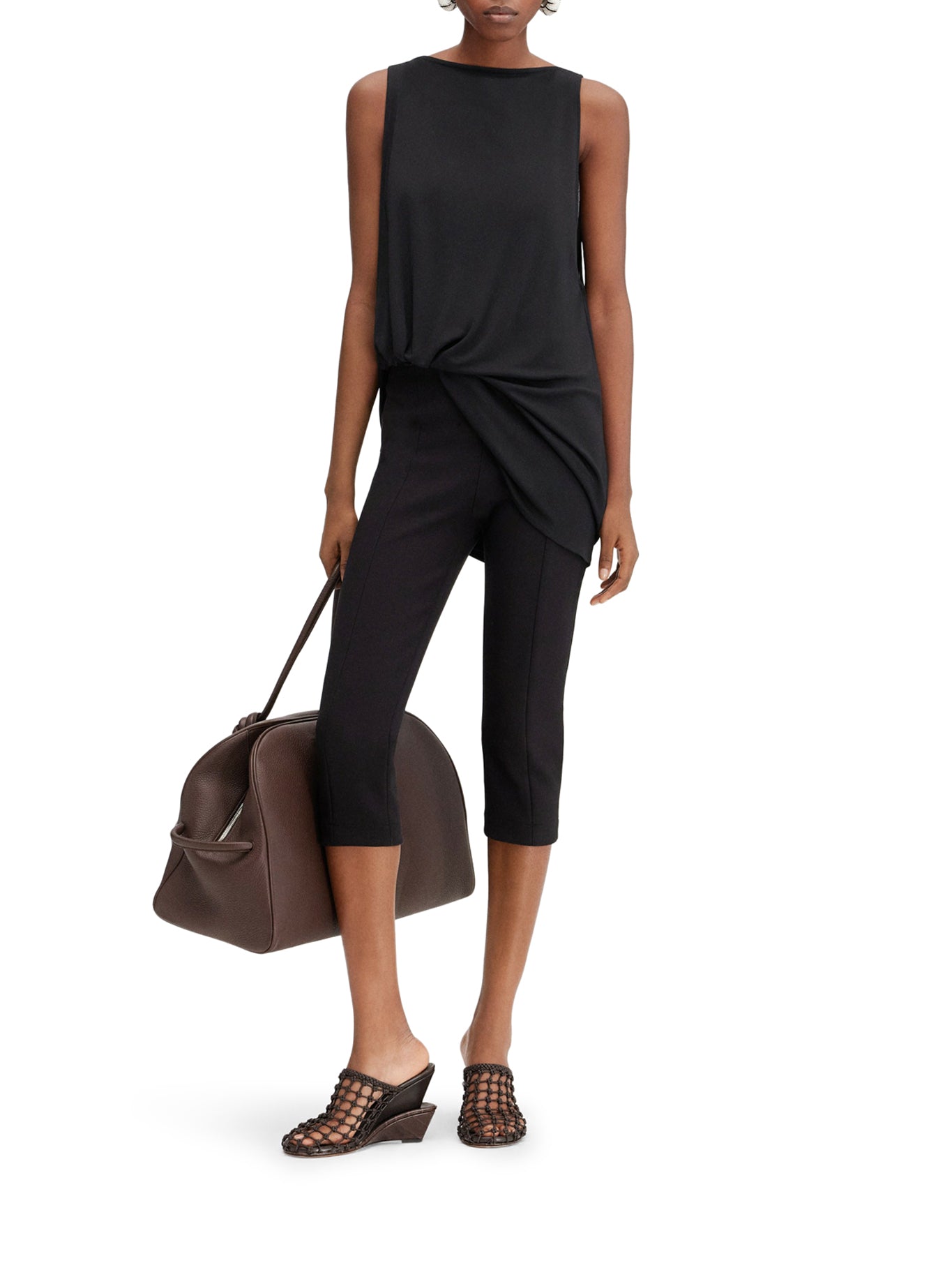 Jacquemus Il Top Peplo Black Women's Fashion Top - Elegant Peplum Design for Casual & Party Wear | Perfect for Date Nights, Office Outfits & Evening Events