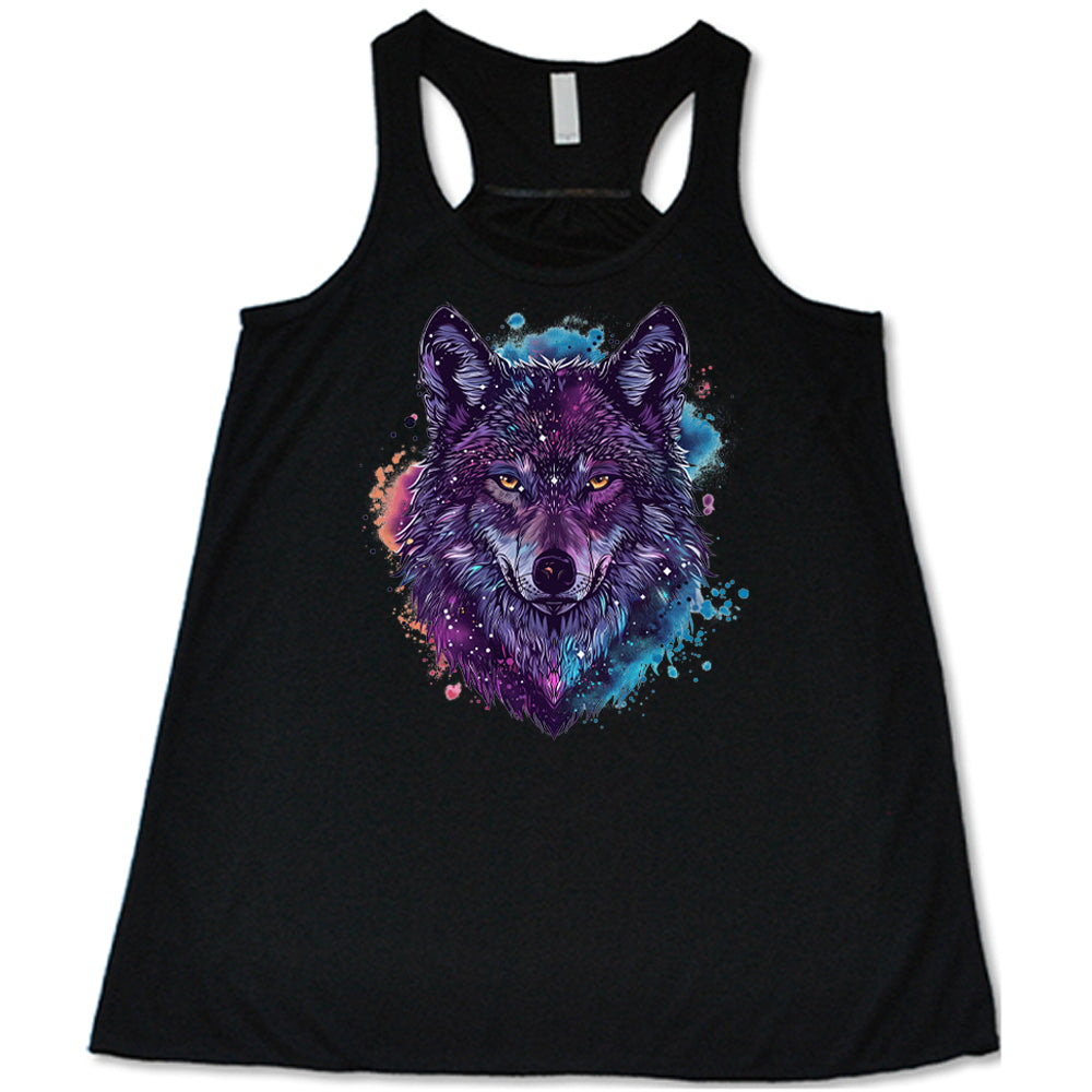 Stylish Cosmic Wolf Graphic T-Shirt for Men & Women | Trendy Animal Print Tee for Casual Wear, Street Fashion & Outdoor Adventures