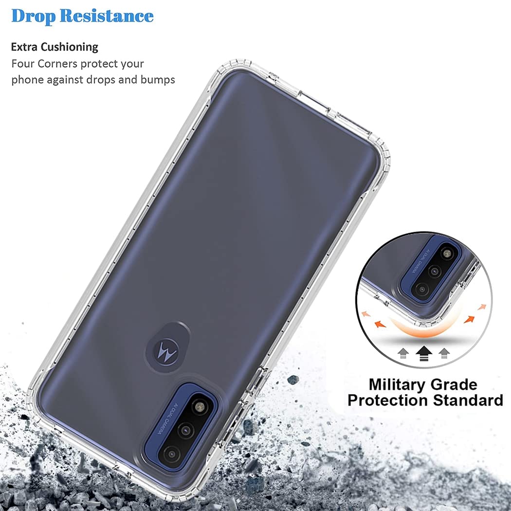 **Moto G Pure Case 2021 - Clear Full Body Protective Hard PC Shell with Tempered Glass Screen Protector | Shockproof & Scratch-Resistant Cover for Motorola Moto G Pure (2021) | Perfect for Everyday Use, Travel & Outdoor Activities**