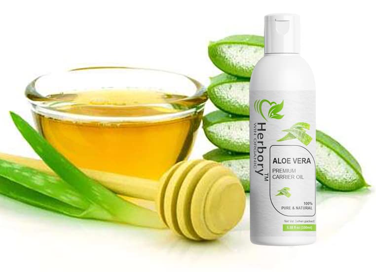 Herbory NS Aloe Vera Hair Oil for Dry Scalp & Hair Growth - Soothing Scalp Treatment with Nourishing Ingredients for Weak, Dull Hair - 50ml - Perfect for Daily Hair Care & Scalp Massage at Home