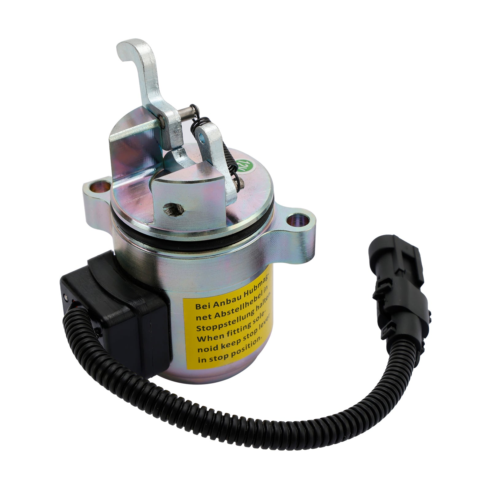 12V Fuel Shutoff Solenoid Valve Compatible with Deutz 1011 2011 Engines - Replacement Part for Tractor, Generator & Heavy Equipment