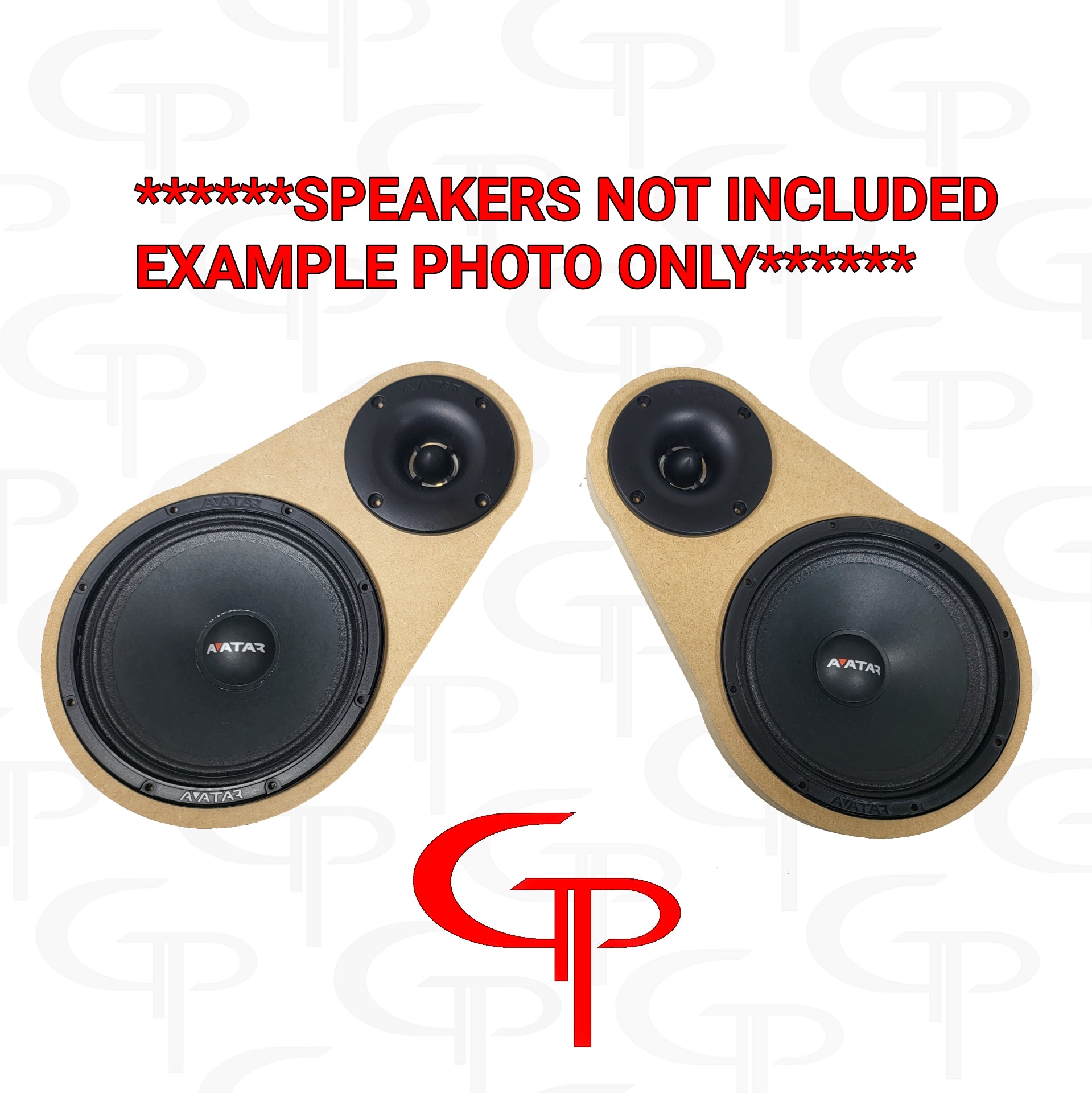 6.5 Inch GP Custom Car Audio Door Pod Baffles with Notched Super Tweeter - Pair for Enhanced Sound Quality | Perfect for Car Audio Upgrades & Custom Installations