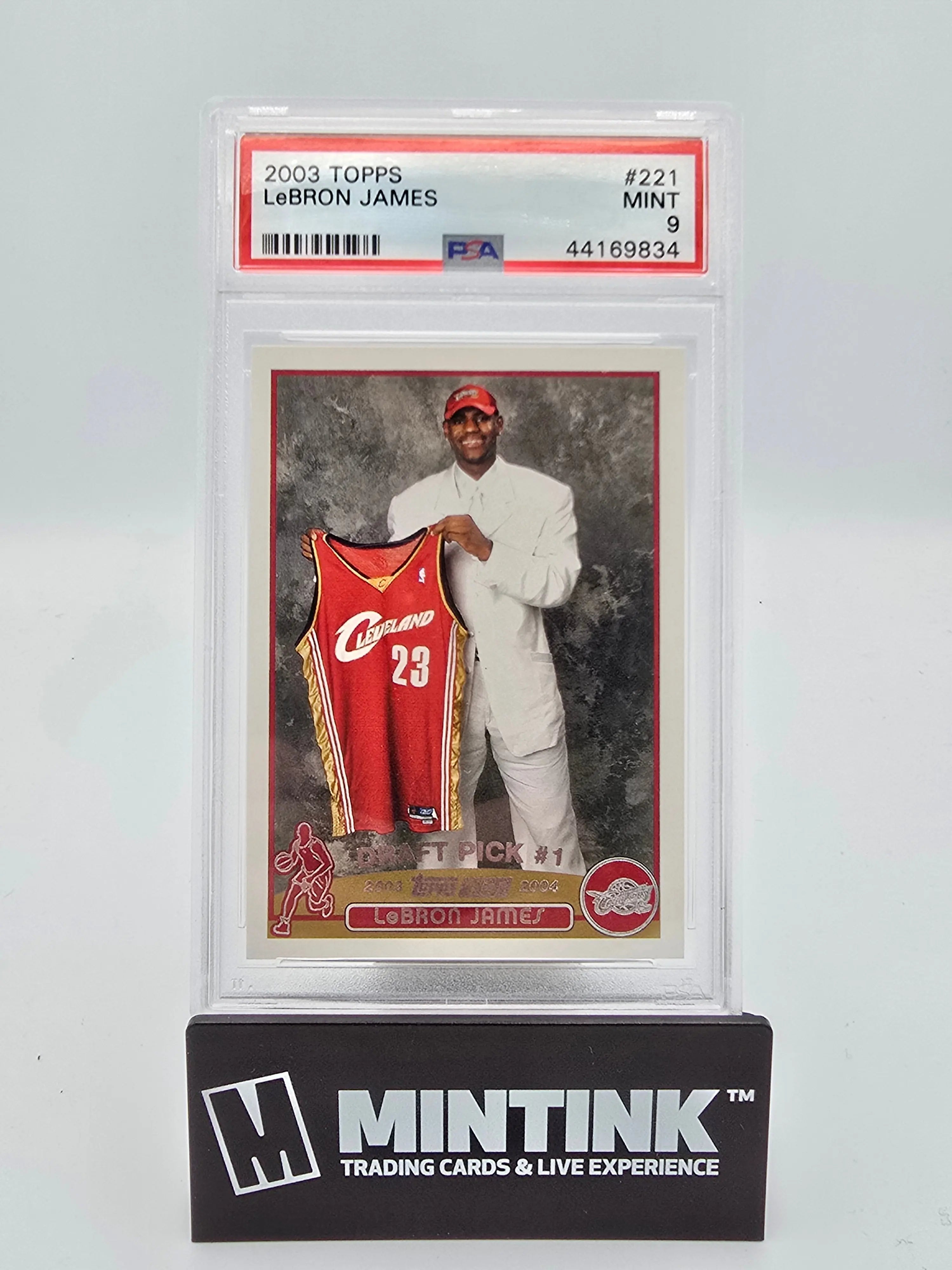 2003 Topps Basketball LeBron James Rookie Card #221 PSA 9 Mint Condition - Perfect for NBA Collectors, Sports Memorabilia Enthusiasts & Investment