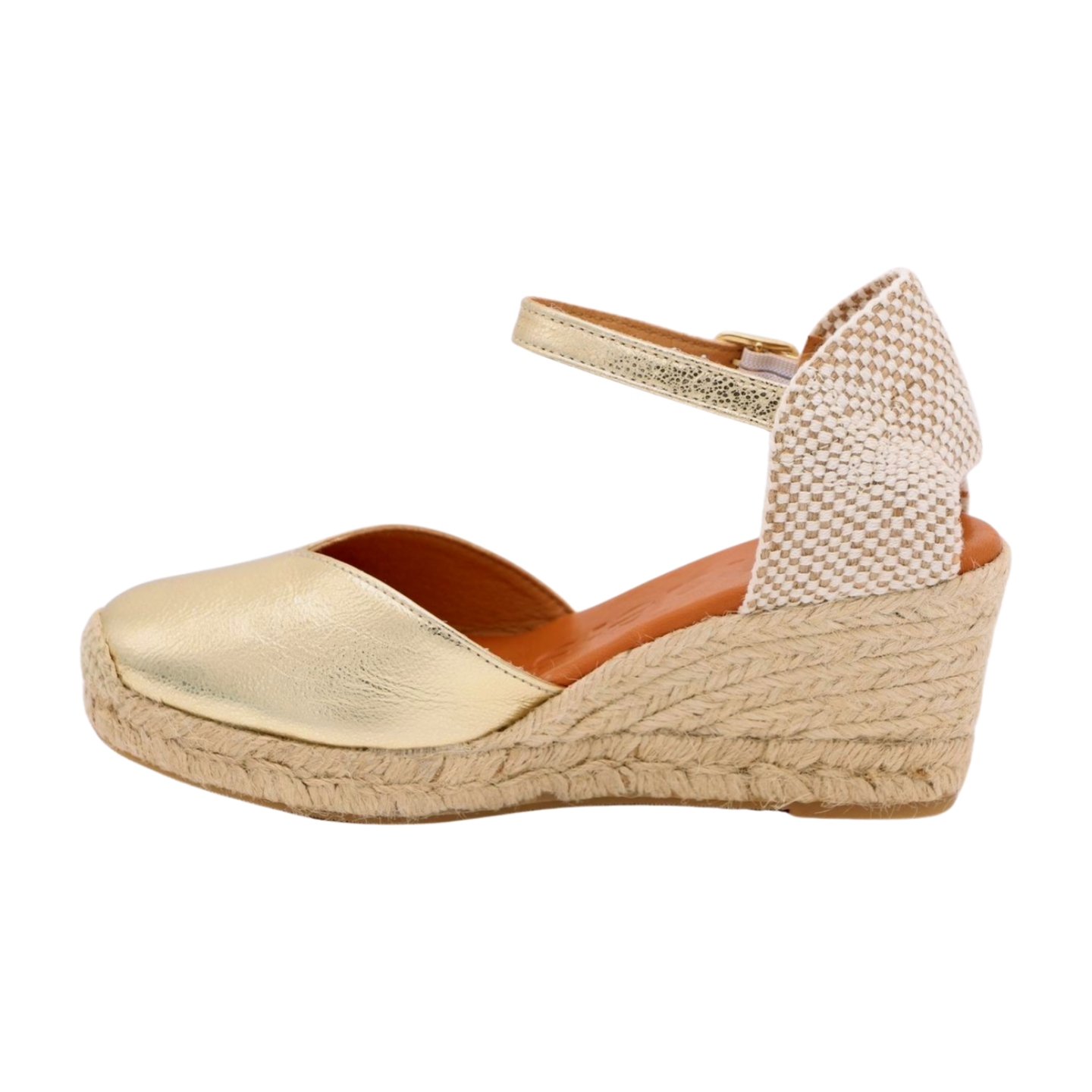 WONDERS Gold Leather Espadrille SINAI 85 - Women's Fashion Sandals for Summer, Beach & Casual Outings