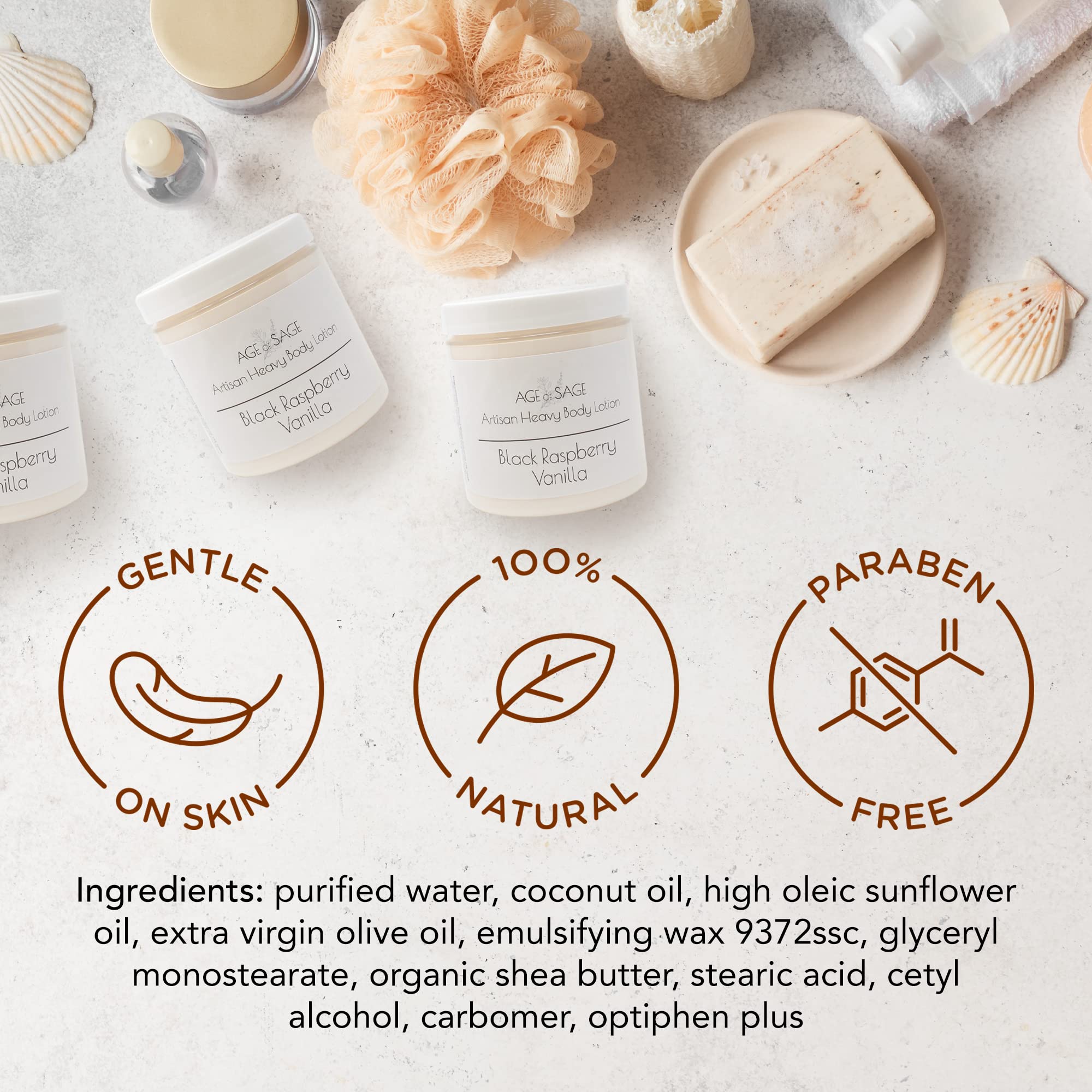 **Organic Shea Butter Body Lotion with Coconut & Sunflower Oils - Deep Moisturizing Cream for Dry Skin, Raspberry Vanilla Scent, 8 oz Jars (3-Pack) - Perfect Gift for Women, Birthday & Self-Care Routine**