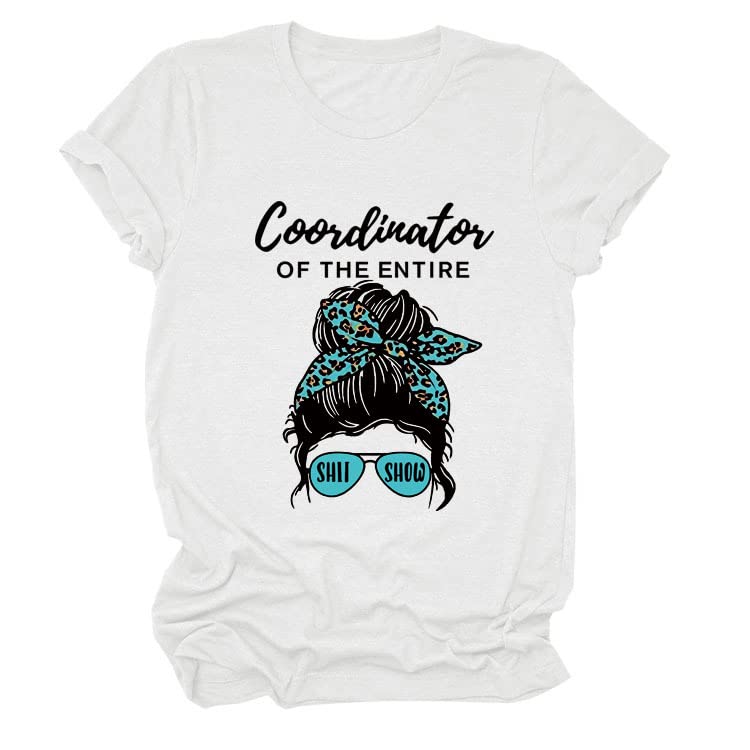 Funny Letter Printed Women's Summer T-Shirt - Loose Fit Short Sleeve Casual Happy Shirt Tops for Beach, Vacation & Everyday Wear