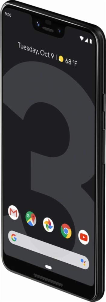 Google Pixel 3 XL 64GB Unlocked Smartphone - 12.2MP Dual Pixel Camera, 8MP Front Camera, 4G LTE GSM/CDMA - Just Black (Renewed) - Perfect for Photography, Streaming & Business Use