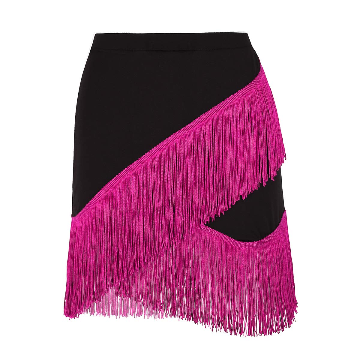 Latin Tango Ballroom Fringe Skirt - Women's Samba Salsa Dance Dress with Tassels for Prom, Party & Performance | Elegant Swing Skirt for Tango, Salsa, Ballroom & Latin Dance Costume