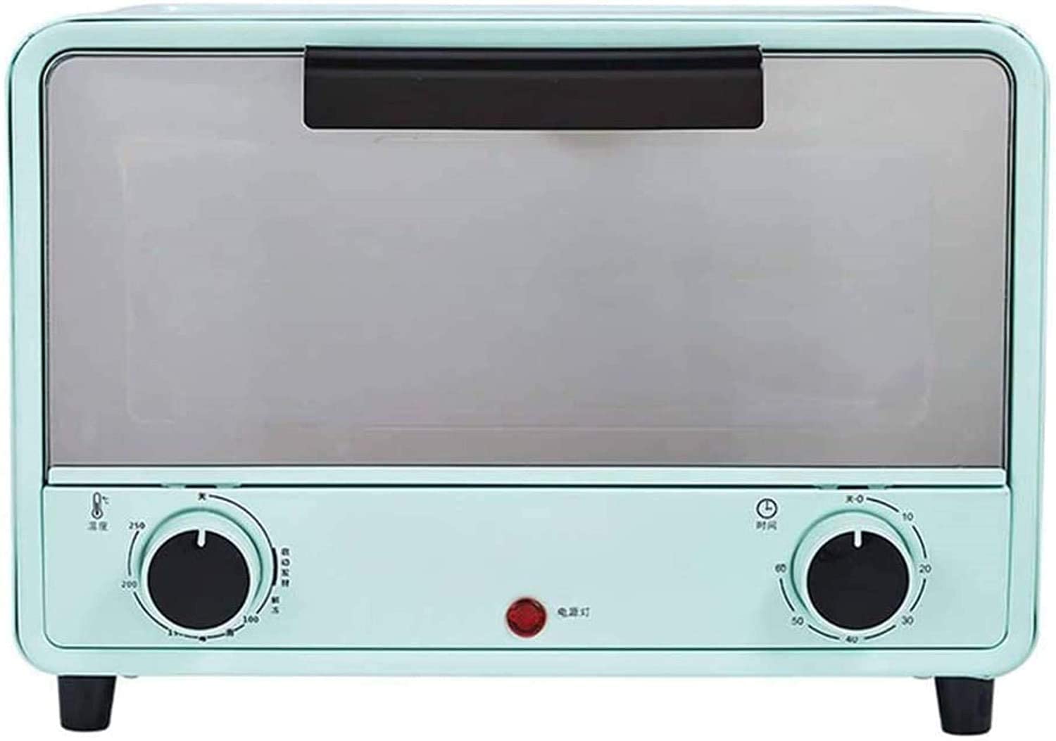 12L Mini Electric Toaster Oven with Adjustable Temperature Control - 750W 3D Hot Air Circulation for Baking, Pizza, Roasting - Perfect for Small Kitchens, Dorms & RV Cooking (Blue)