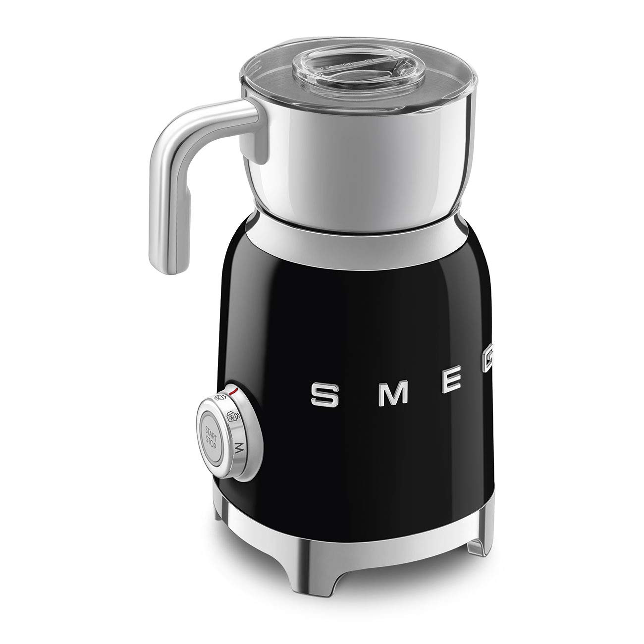 Smeg Electric Milk Frother - Black Stainless Steel for Lattes, Cappuccinos & Hot Chocolate - Perfect for Coffee Shops & Home Use