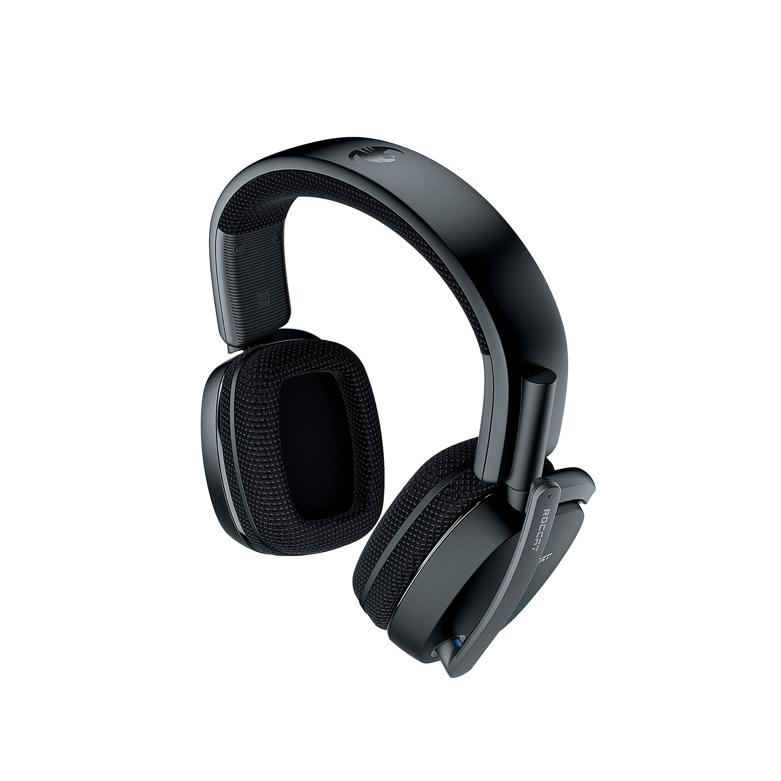 ROCCAT Syn Pro Air Wireless Gaming Headset for PC - Lightweight Design with 3D Surround Sound, Noise-Cancelling Mic, RGB AIMO Lighting & 24-Hour Battery Life - Large Black Computer Headphones for Competitive Gaming, Streaming & Esports