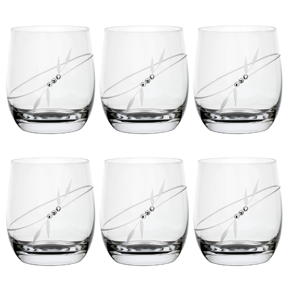 6-Piece 350ml Handmade DOF Glass Set - Perfect for Cocktails, Juice, and Beverage Serving at Home or Parties