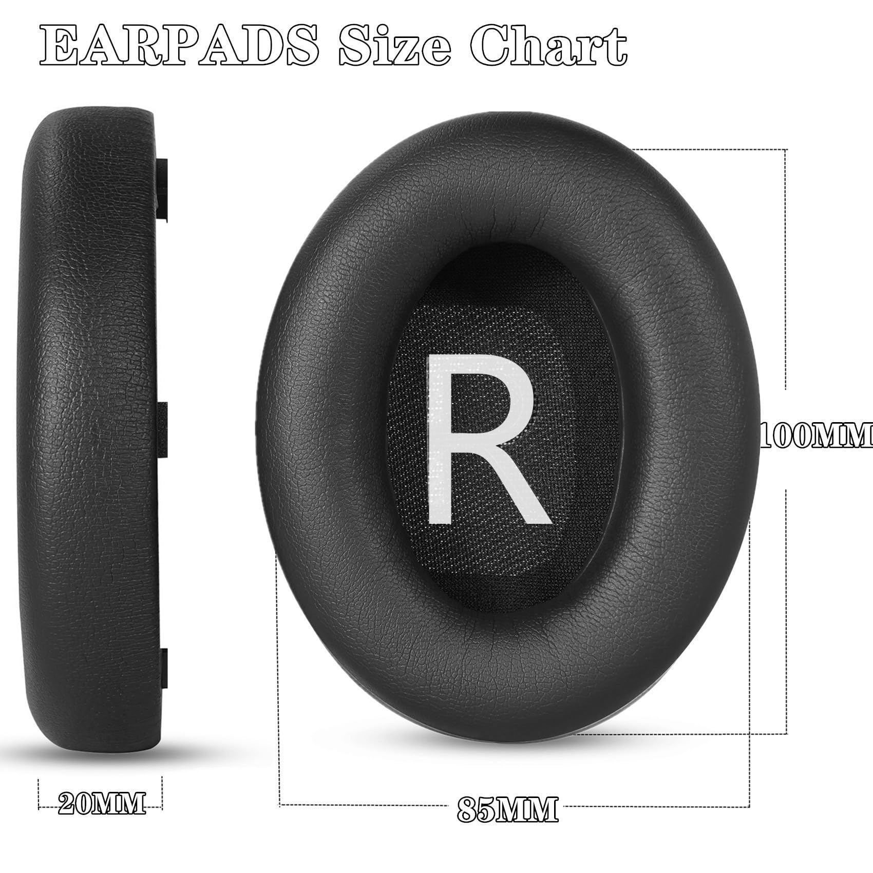 Bose 700 Replacement Ear Pads - Premium Protein Leather Earpads Cushions for Bose Noise Cancelling Headphones 700 & 700S (Black) - Comfort Upgrade for Work, Travel & Gaming