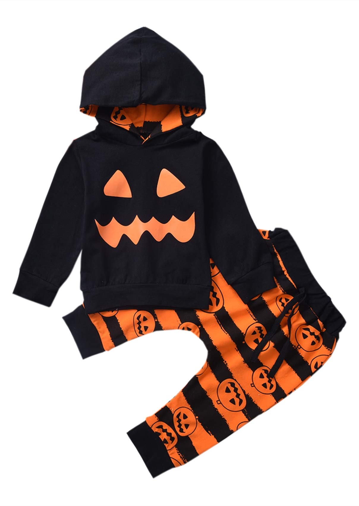Xiaoluokaixin Baby Halloween Christmas Outfits - Cute Hooded Romper Jumpsuit for Newborn Boys & Girls | Winter Holiday Photoshoot & Family Party Outfit