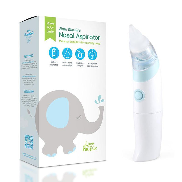 Little Martin's Baby Electric Nasal Aspirator - Safe & Quiet Newborn Nasal Suction for Congestion Relief | Perfect for Infants & Toddlers at Home or Travel