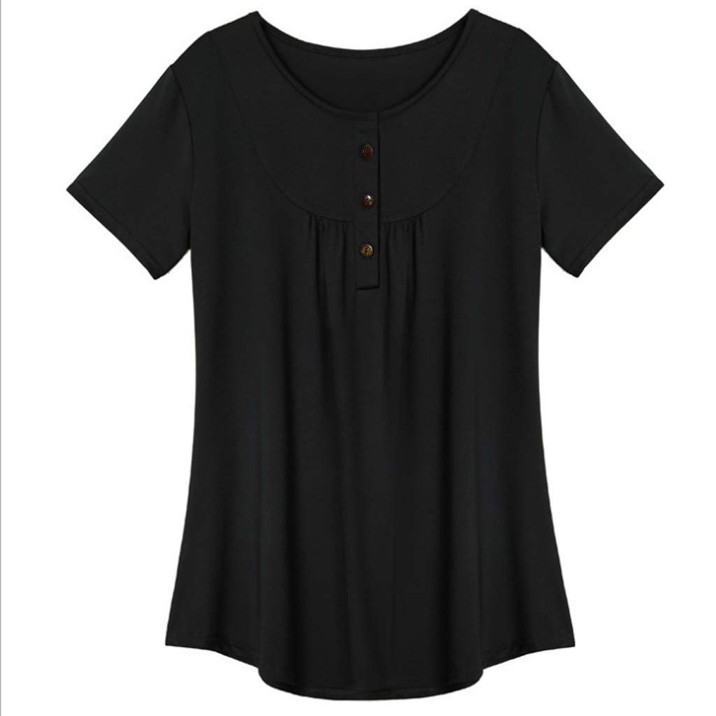 Plus Size Women's Casual Summer Short Sleeve Tunic Top - Loose Fit T-Shirt Blouse for Everyday Wear | Perfect for Beach, Office & Weekend Outings