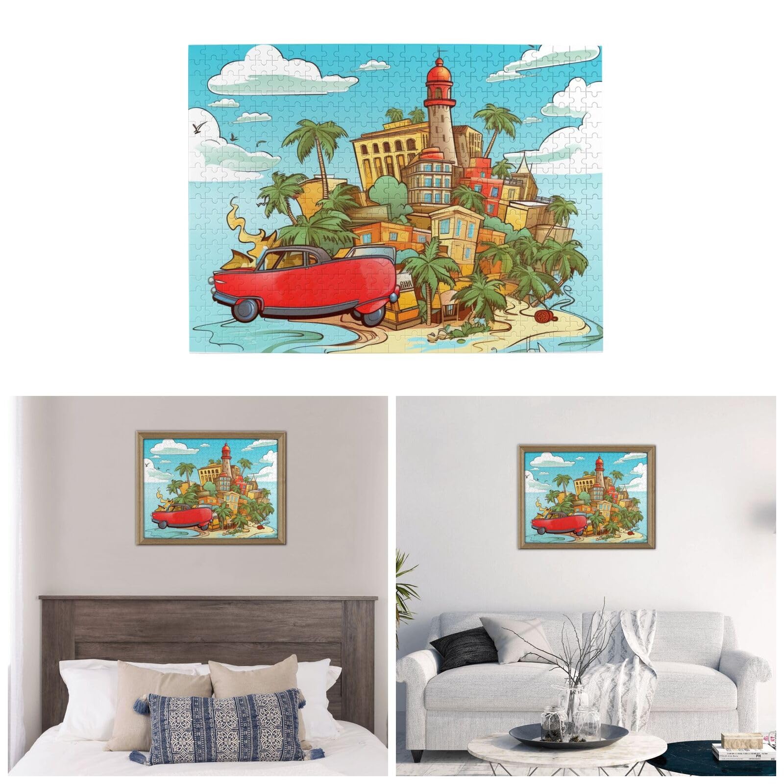 500-Piece Cuba Island Wooden Jigsaw Puzzle for Adults - Personalized Photo Puzzle, Classic Family Game (20.4