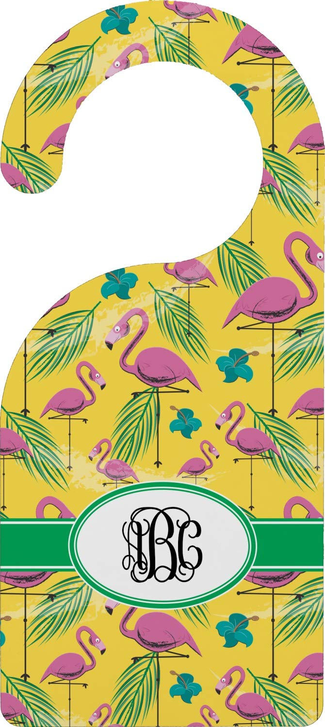 Custom Pink Flamingo Door Hanger - Personalized Home Decor for Birthday, Baby Shower & Summer Party Decorations