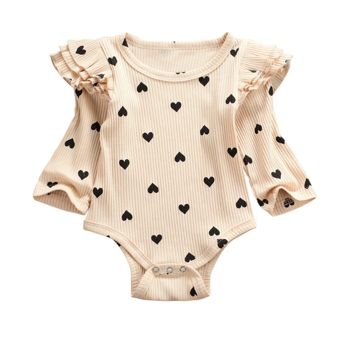 Organic Baby Girl Long Sleeve Bodysuit Romper - Cute One-Piece Jumpsuit for Newborns | Soft Fall & Winter Outfit | Perfect for Family Photos, Daily Wear & Special Occasions