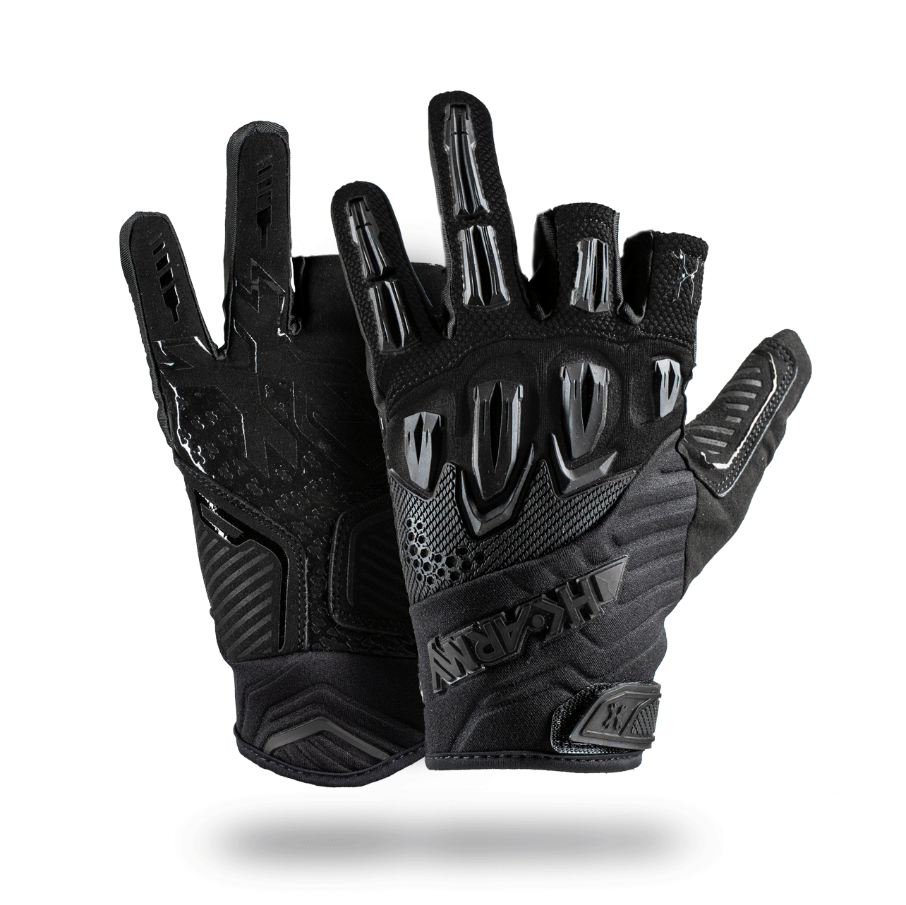 Hardline Armored Glove - Blackout Tactical Gloves for Motorcycle Riding, Construction & Outdoor Work - Cut & Impact Resistant Work Gloves