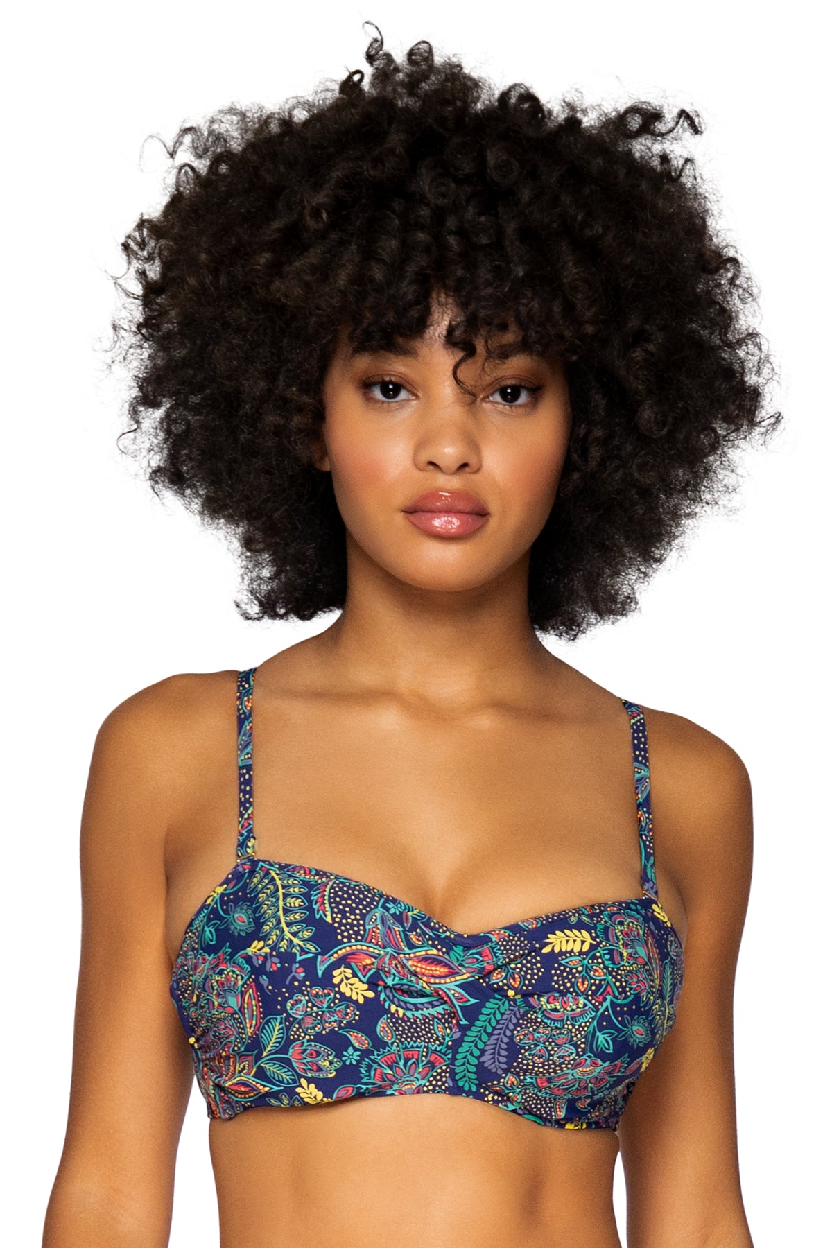 Dreamscape Iconic Twist Bandeau Bikini Top - Sexy Adjustable Swimwear for Women | Perfect for Beach Vacations, Pool Parties & Summer Getaways