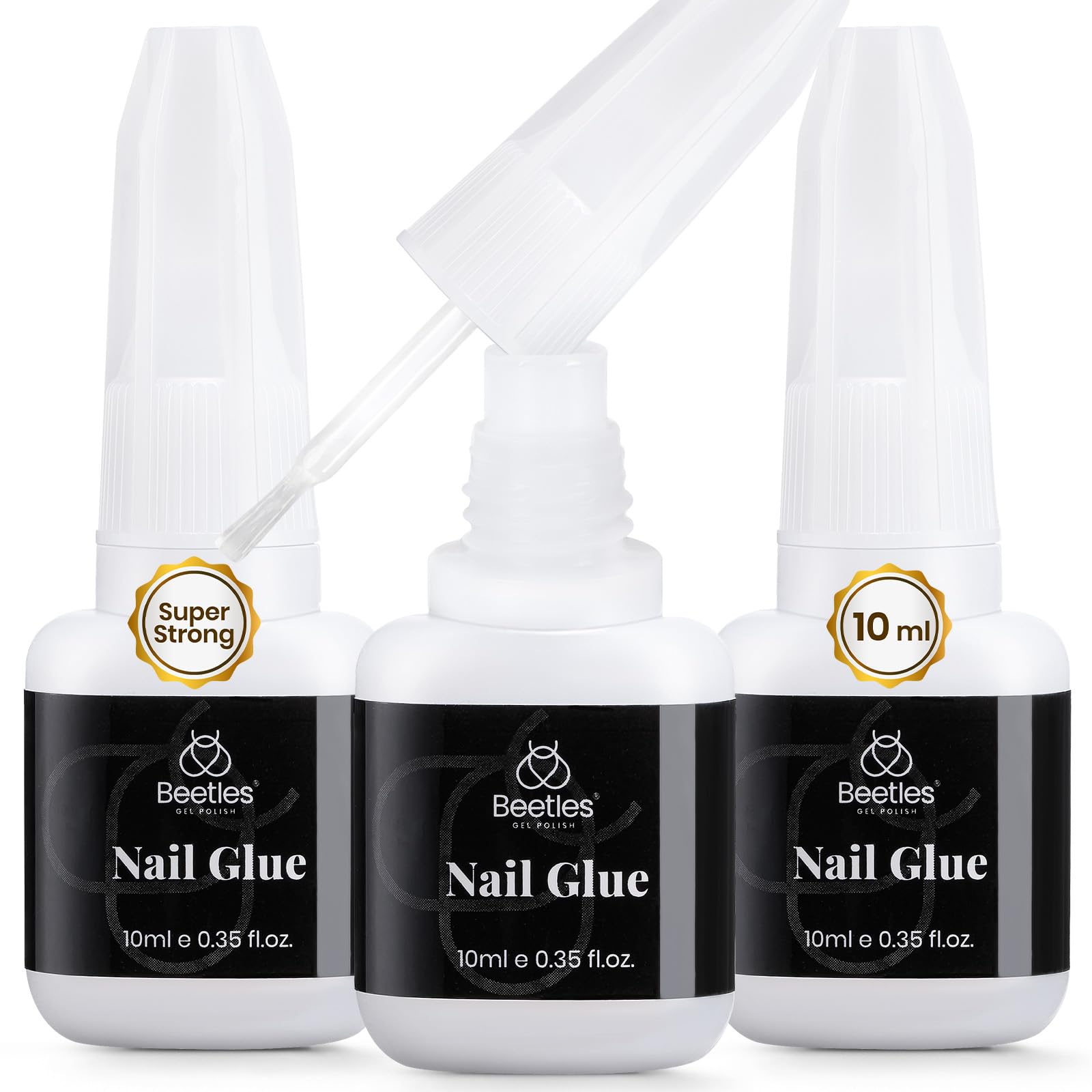 Beetles Super Strong Nail Glue - Quick Dry Adhesive for Acrylic & Press On Nails - Perfect for Home Manicures & Gifts