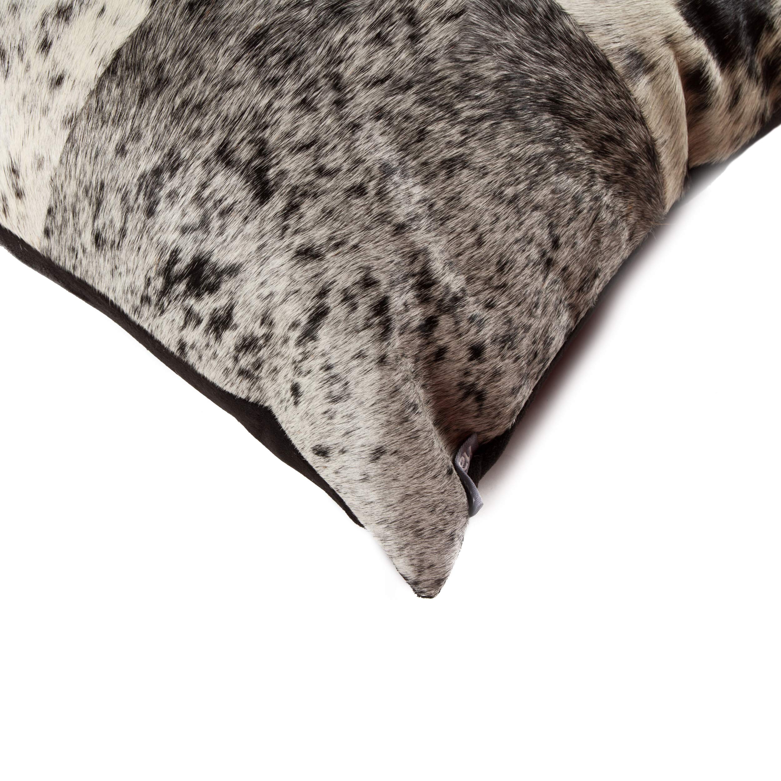 Premium 18x18 Inch Natural Torino Cowhide Throw Pillows with Polyester Insert | Handcrafted 100% Genuine Leather Accent Cushions in Black & White | Perfect for Sofa, Bedroom Decor & Farmhouse Style Living Room