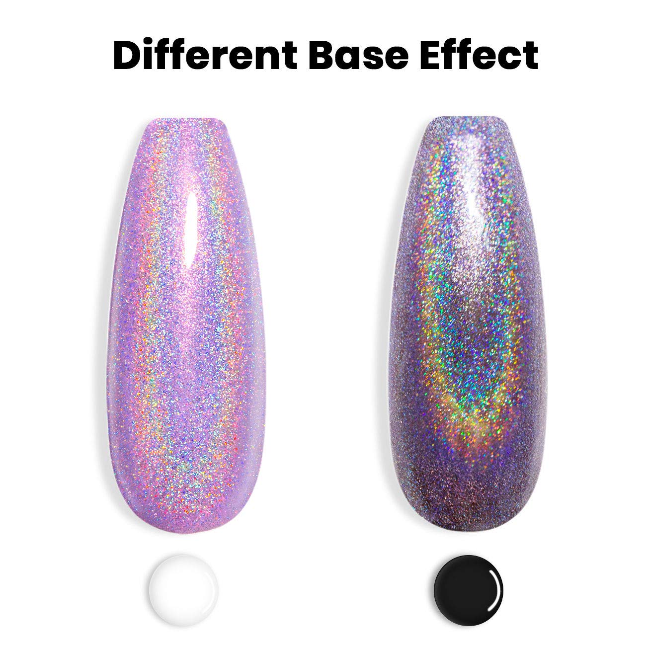RARJSM Holographic Nail Polish - Violet Purple Gel Polish with Shimmer & Shine, UV/LED Cured Hologram Nail Gel for Spring & Summer | Salon Quality for Home Manicure & Nail Art | Perfect for Parties, Weddings & Special Occasions