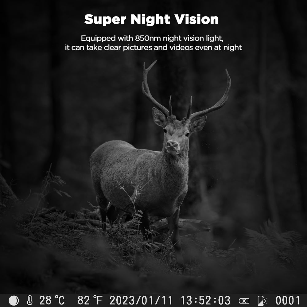 Campark TC01 4K 42MP WiFi Trail Camera with 5000mAh Rechargeable Battery - Waterproof Wildlife Hunting Game Camera for Outdoor Scouting, Home Security & Night Vision Monitoring