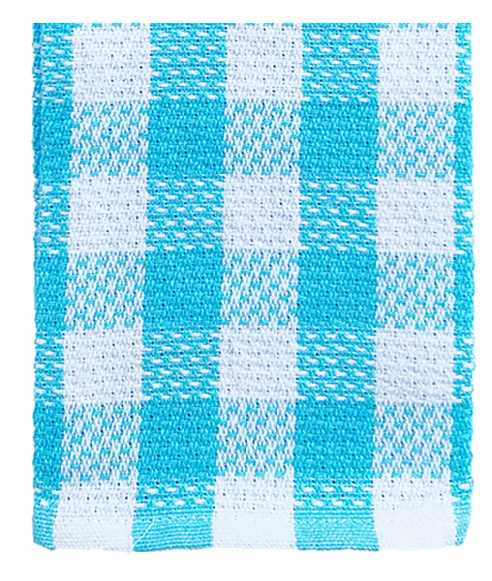 Buffalo Plaid Teal Kitchen Towels Set - 100% Cotton Dishcloths for Washing & Drying Dishes - 8-Piece Set for Kitchen & Dining