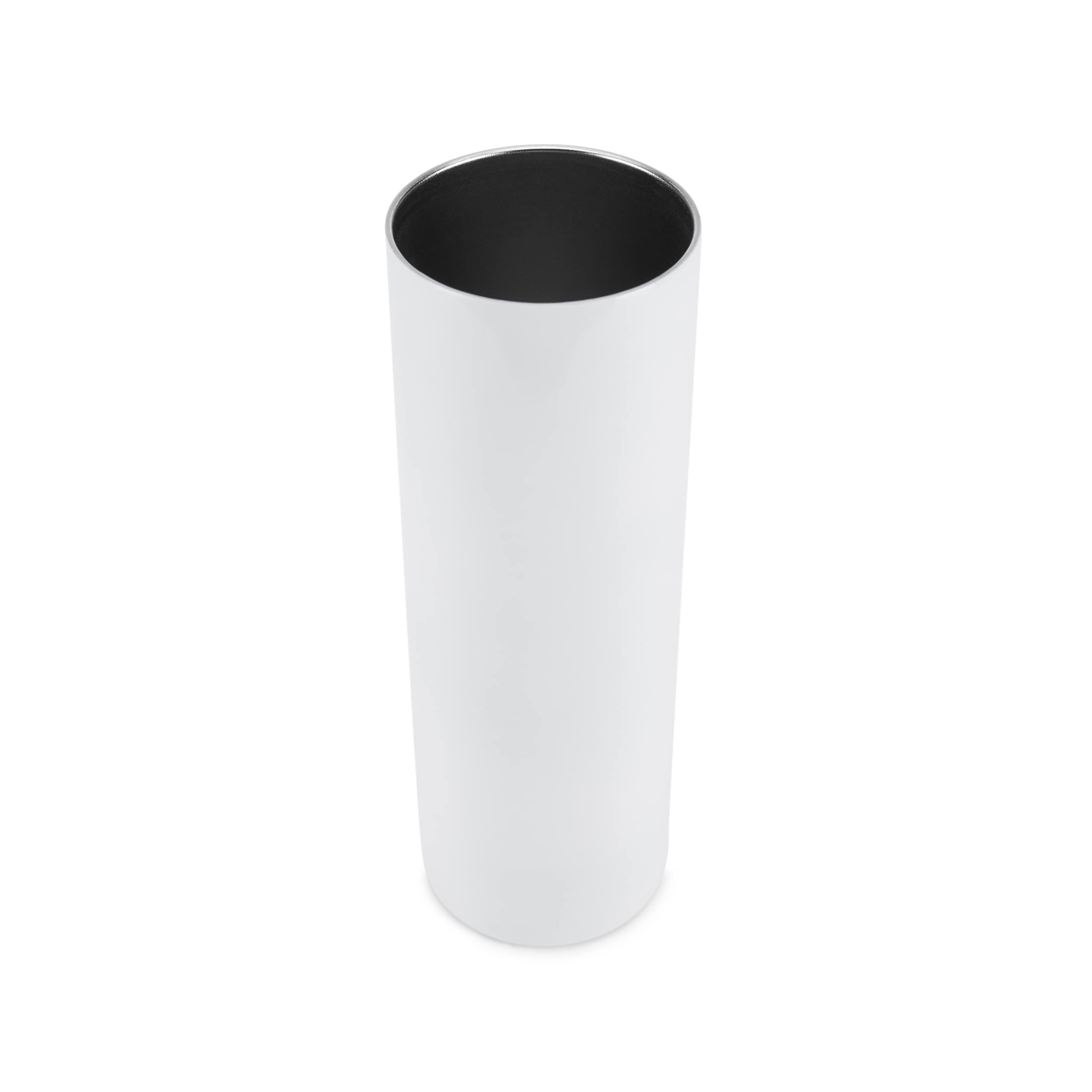 Makerflo 30 oz White Skinny Sublimation Blank Tumbler with Lid & Straw - Pack of 25 | DIY Customizable Tumbler for Sublimation, Epoxy, UV DTF, Vinyl & Laser Engraving | Perfect for Personalized Gifts, Promotional Items & Craft Projects