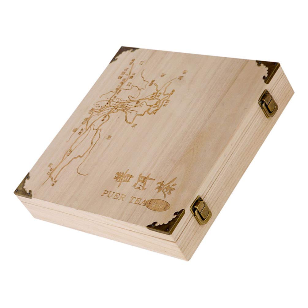 Premium Bamboo Tea Storage Box - Handcrafted Wooden Chest for Pu-erh Tea Cakes & Tea Sets | Eco-Friendly Organizer for Tea Lovers, Home Decor & Gift Giving