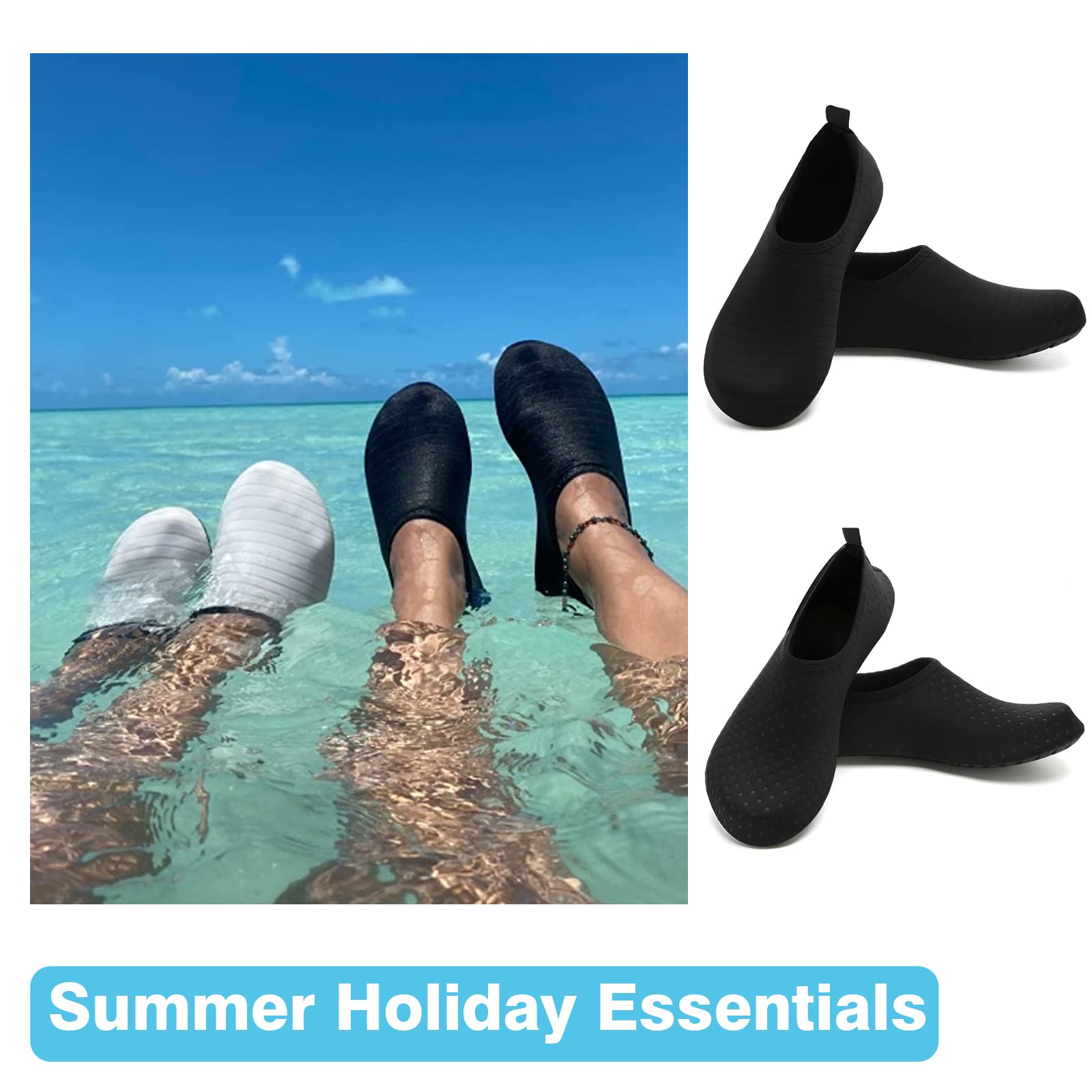 IceUnicorn Water Shoes for Men & Women - Quick-Dry Swim Shoes for Beach, Surfing, Diving & Pool Activities - Lightweight Aqua Shoes for Summer Water Sports & Outdoor Adventures