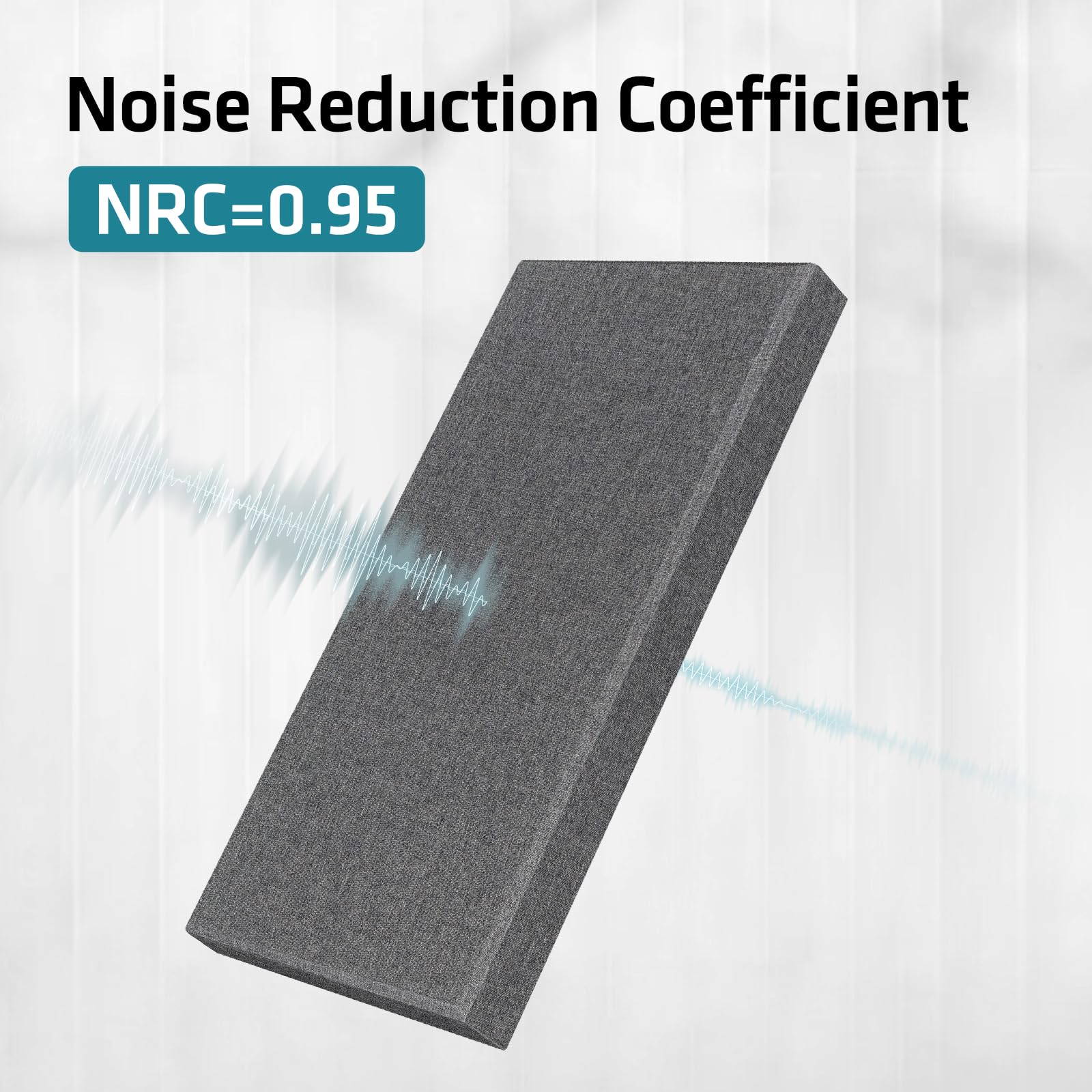 UMIACOUSTICS 4 Pack Acoustic Panels - Fiberglass Soundproof Wall Panels with Self-Adhesive Backing for Noise Reduction in Home Studio, Office & Theater (Heather Gray) | Perfect for Podcasting, Music Recording & Home Theater Sound Treatment